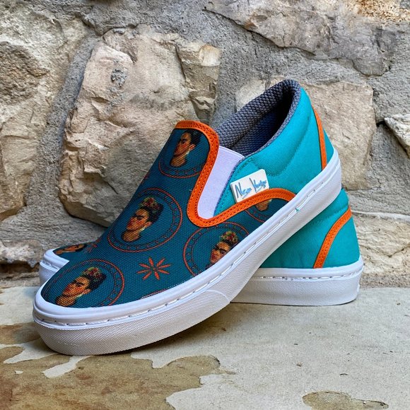 WOMEN'S PRINTED CANVAS SNEAKERS "FRIDA KAH… - Picture 2 of 6